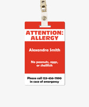 Load image into Gallery viewer, Medical Alert ID Card - Personalized Emergency Information - BadgeSmith