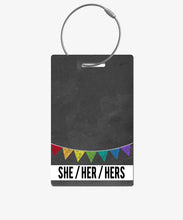Load image into Gallery viewer, Banner Pronouns Badge Buddy - BadgeSmith