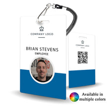 Load image into Gallery viewer, Simple Color Block Employee ID Badge - BadgeSmith