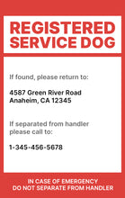 Load image into Gallery viewer, Service Dog Credentials Badge - Certified Identification for Assistance Animals - BadgeSmith