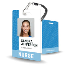 Load image into Gallery viewer, Blue Nurse Medical ID Badge Custom - BadgeSmith