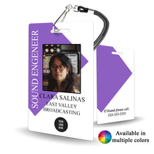 Load image into Gallery viewer, Custom Technician Staff Badge for Media and Broadcasting - BadgeSmith