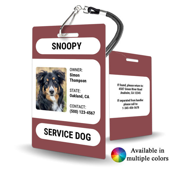 Service Dog Official Badge - Certified Identification for Assistance Animals - BadgeSmith