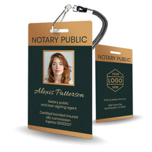Load image into Gallery viewer, Elegant Notary Badge - Custom Design - BadgeSmith