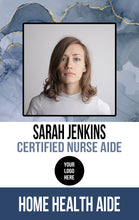 Load image into Gallery viewer, Home Health Aide Badge - Personalized ID for Caregivers - BadgeSmith