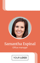 Load image into Gallery viewer, Professional ID Badge - Custom Design with Headshot - BadgeSmith