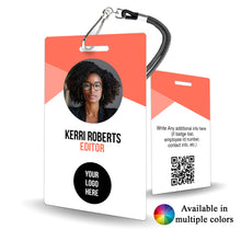 Load image into Gallery viewer, Geometric Journalism Staff Badge for Media and Broadcasting Custom - BadgeSmith