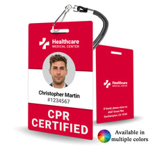 Load image into Gallery viewer, Healthcare Color Block CPR Certified Badge Custom - BadgeSmith