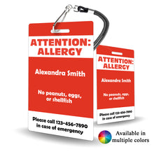 Load image into Gallery viewer, Medical Alert ID Card - Personalized Emergency Information - BadgeSmith