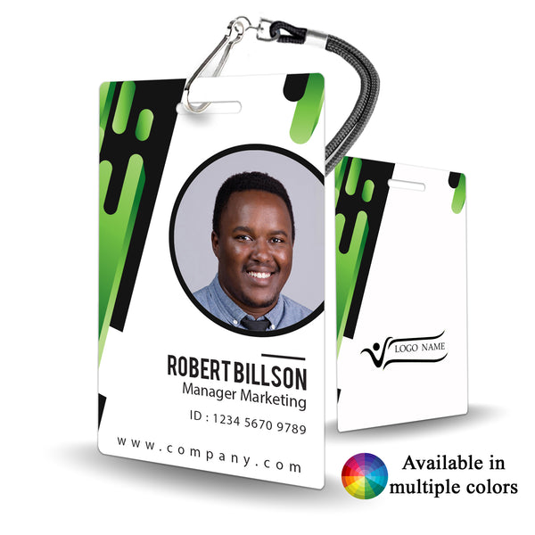 BACKUP -Modern Green & Black Office Badge - BadgeSmith