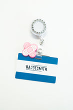 Load image into Gallery viewer, Pink Bandaid Badge Charm - BadgeSmith