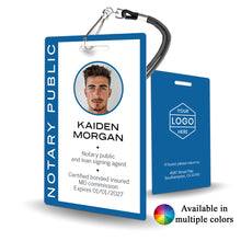 Load image into Gallery viewer, Premium Notary ID Badge - Personalized Design - BadgeSmith