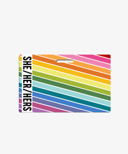 Load image into Gallery viewer, Rainbow Pronouns Badge Buddy - BadgeSmith