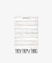 Load image into Gallery viewer, Shiplap Pronouns Badge Buddy - BadgeSmith