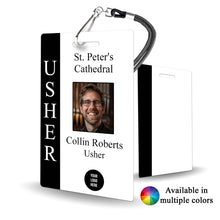 Load image into Gallery viewer, Usher Staff Badge for Church Custom - BadgeSmith