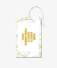 Load image into Gallery viewer, Gold Marble Luggage Tag - BadgeSmith