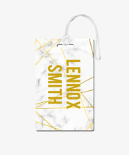 Load image into Gallery viewer, Gold Marble Luggage Tag - BadgeSmith