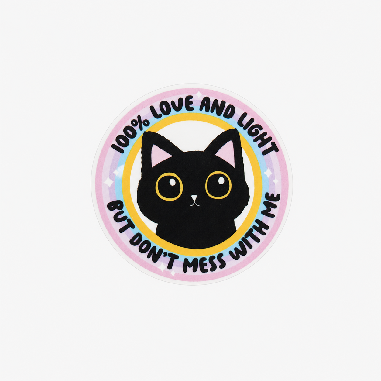 100% Love and Light | Plastic Add-On - BadgeSmith