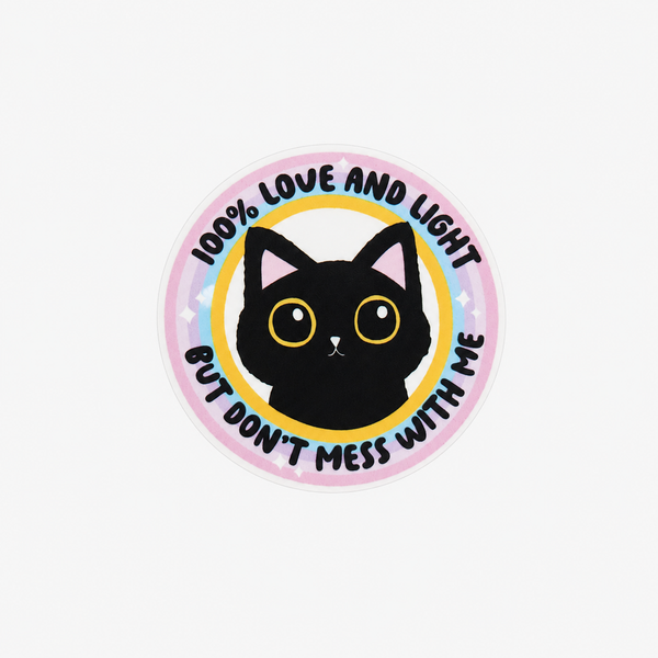 100% Love and Light | Plastic Add-On - BadgeSmith