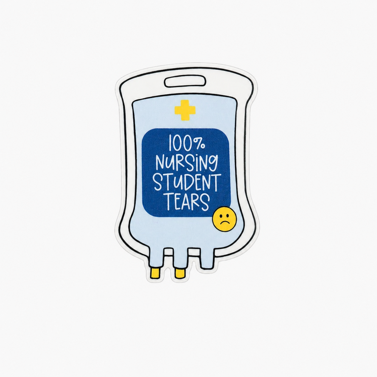 100% Nursing Student Tears | Plastic Add-On - BadgeSmith