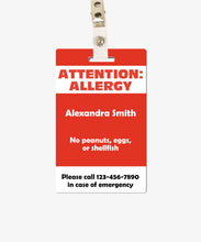 Load image into Gallery viewer, Medical Alert ID Card - Personalized Emergency Information - BadgeSmith
