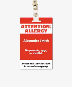 Medical Alert ID Card - Personalized Emergency Information - BadgeSmith