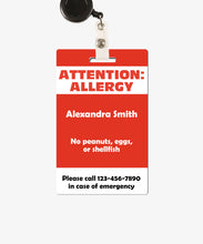 Load image into Gallery viewer, Medical Alert ID Card - Personalized Emergency Information - BadgeSmith
