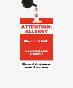 Medical Alert ID Card - Personalized Emergency Information - BadgeSmith