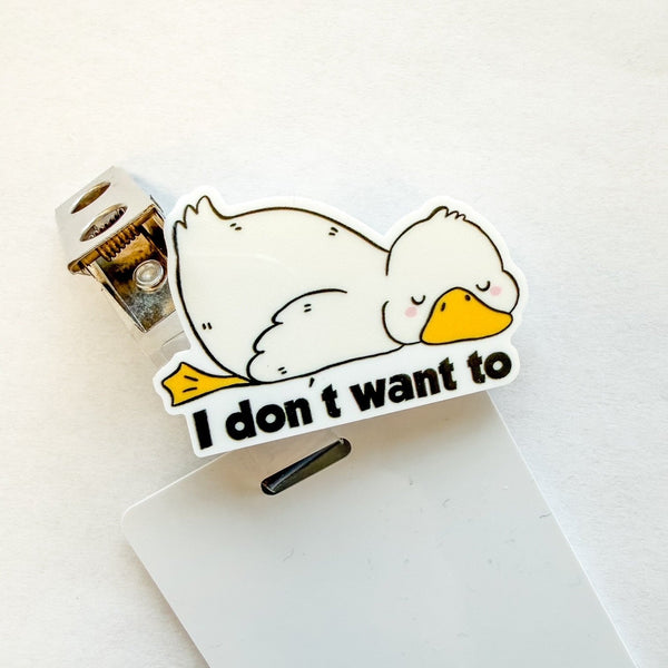 Badge Topper / CHARM COLLECTION - I Don't Want To - Charm Only - BadgeSmith