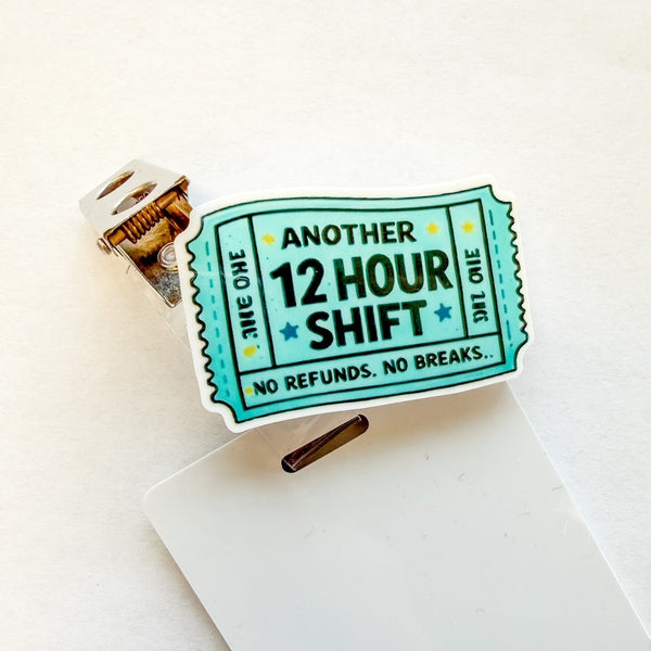 Badge Topper / CHARM COLLECTION - 12 Hour Shift - Charm Only - BadgeSmith