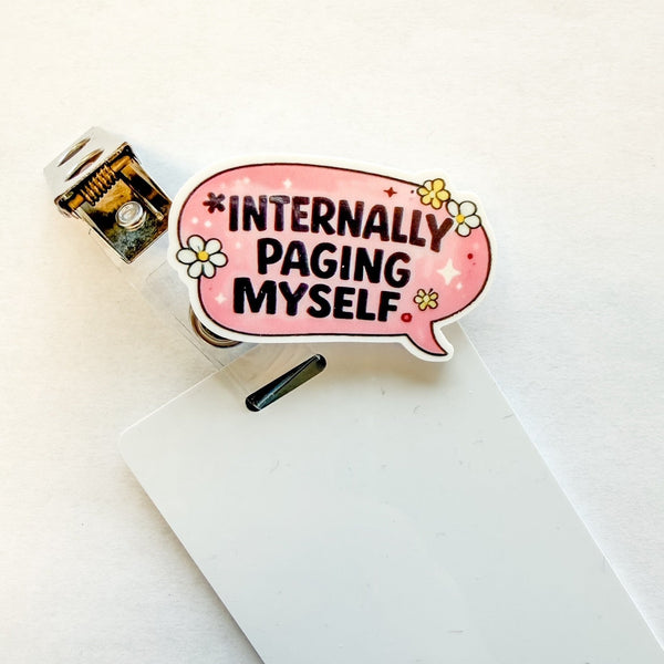 Badge Topper / CHARM COLLECTION - Internally Paging Myself - Charm Only - BadgeSmith
