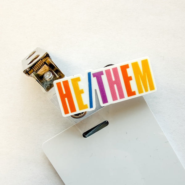 Badge Topper / CHARM COLLECTION - He/Them - Charm Only - BadgeSmith