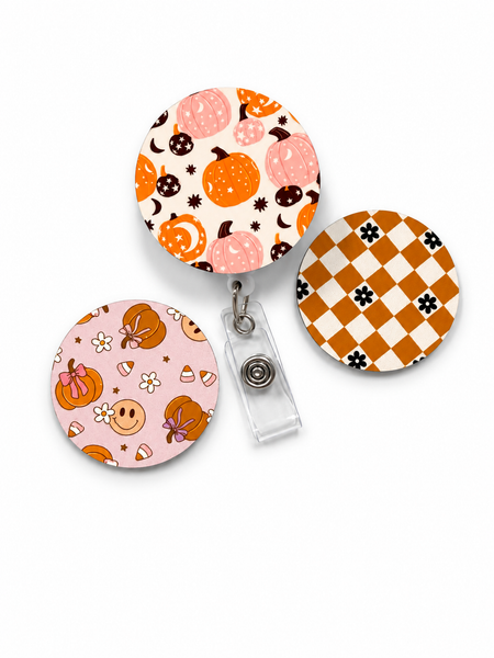 Interchangeable Badge Reel w/ 3 Halloween Toppers - BadgeSmith
