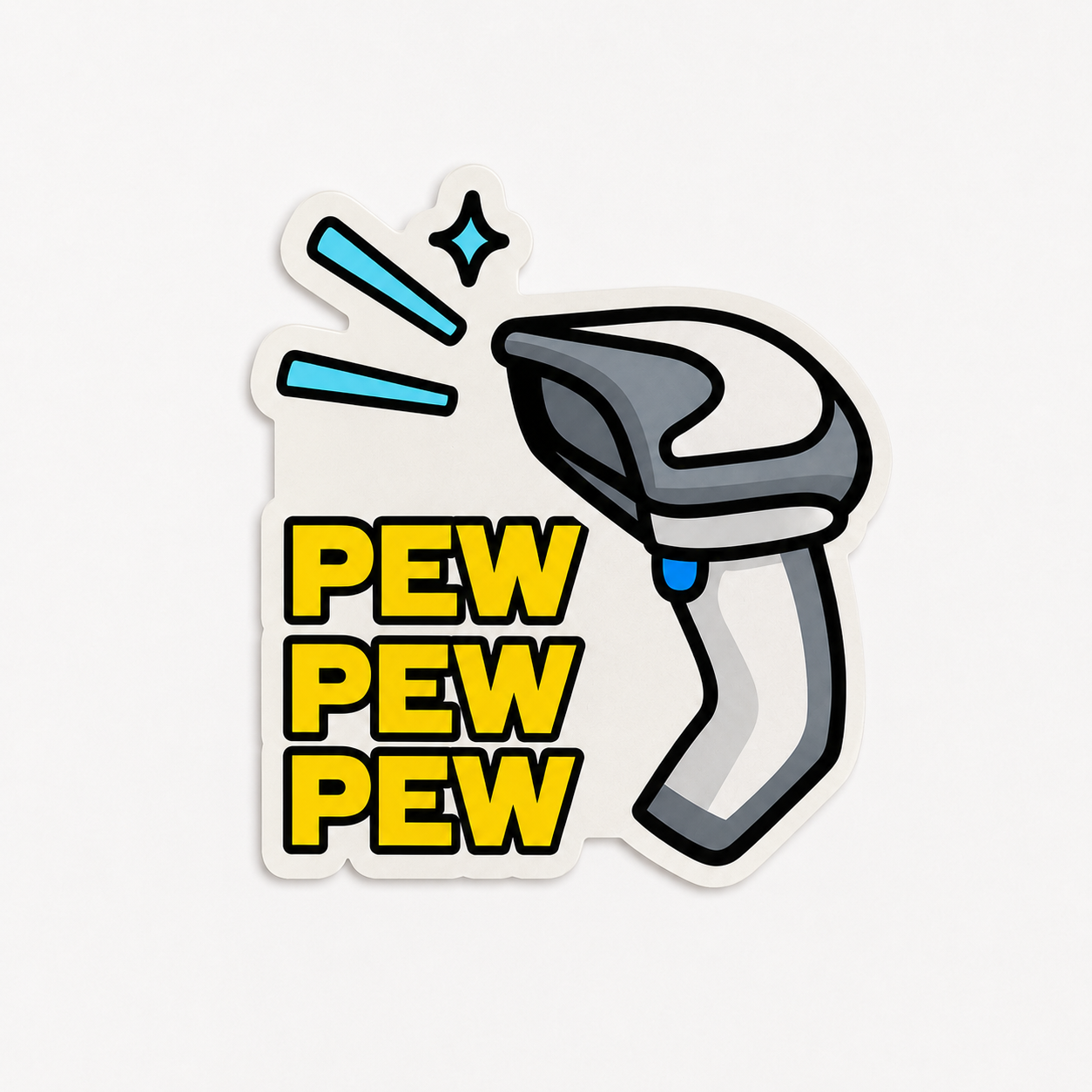 Pew Pew Barcode Hospital Scanner | Plastic Add-On - BadgeSmith