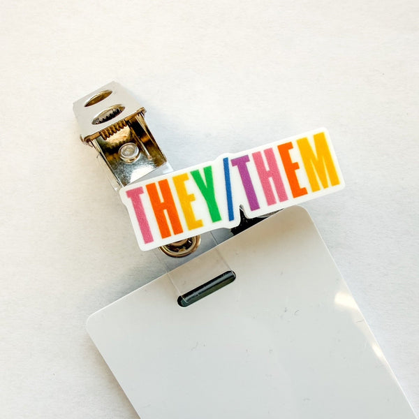 Badge Topper / CHARM COLLECTION - They/Them - Charm Only - BadgeSmith
