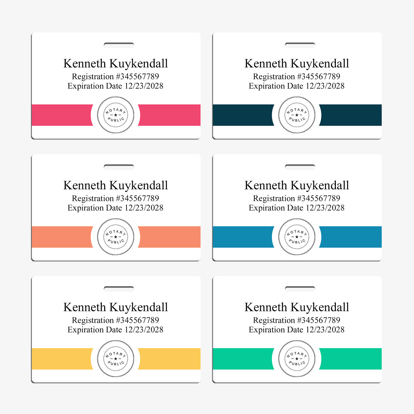 Notary Name Badge ID Card - BadgeSmith