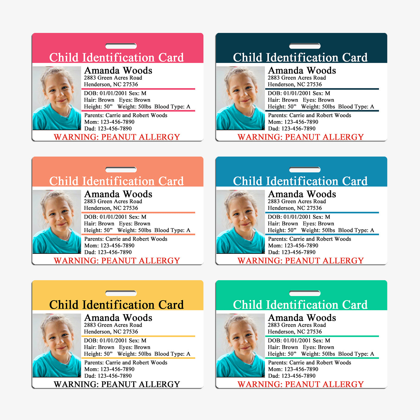 Child Identification, Lost Child Card - BadgeSmith