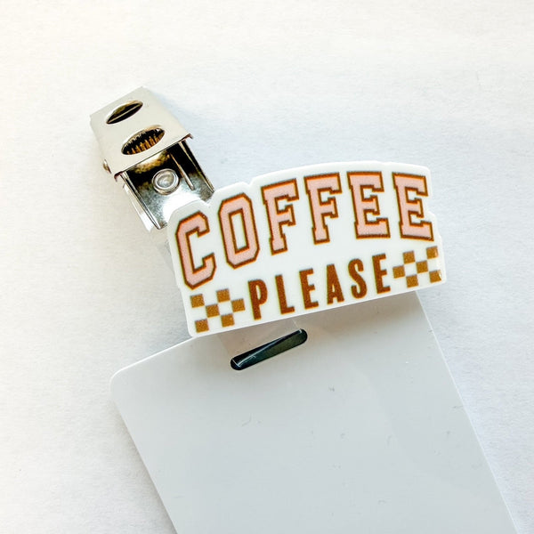 Badge Topper / CHARM COLLECTION - Coffee Please - Charm Only - BadgeSmith