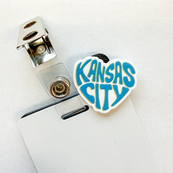 Badge Topper / CHARM COLLECTION - Kansas City Heart - Charm Only - BadgeSmith