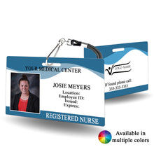 Load image into Gallery viewer, Abstract Custom Color Wave ID Badge - BadgeSmith
