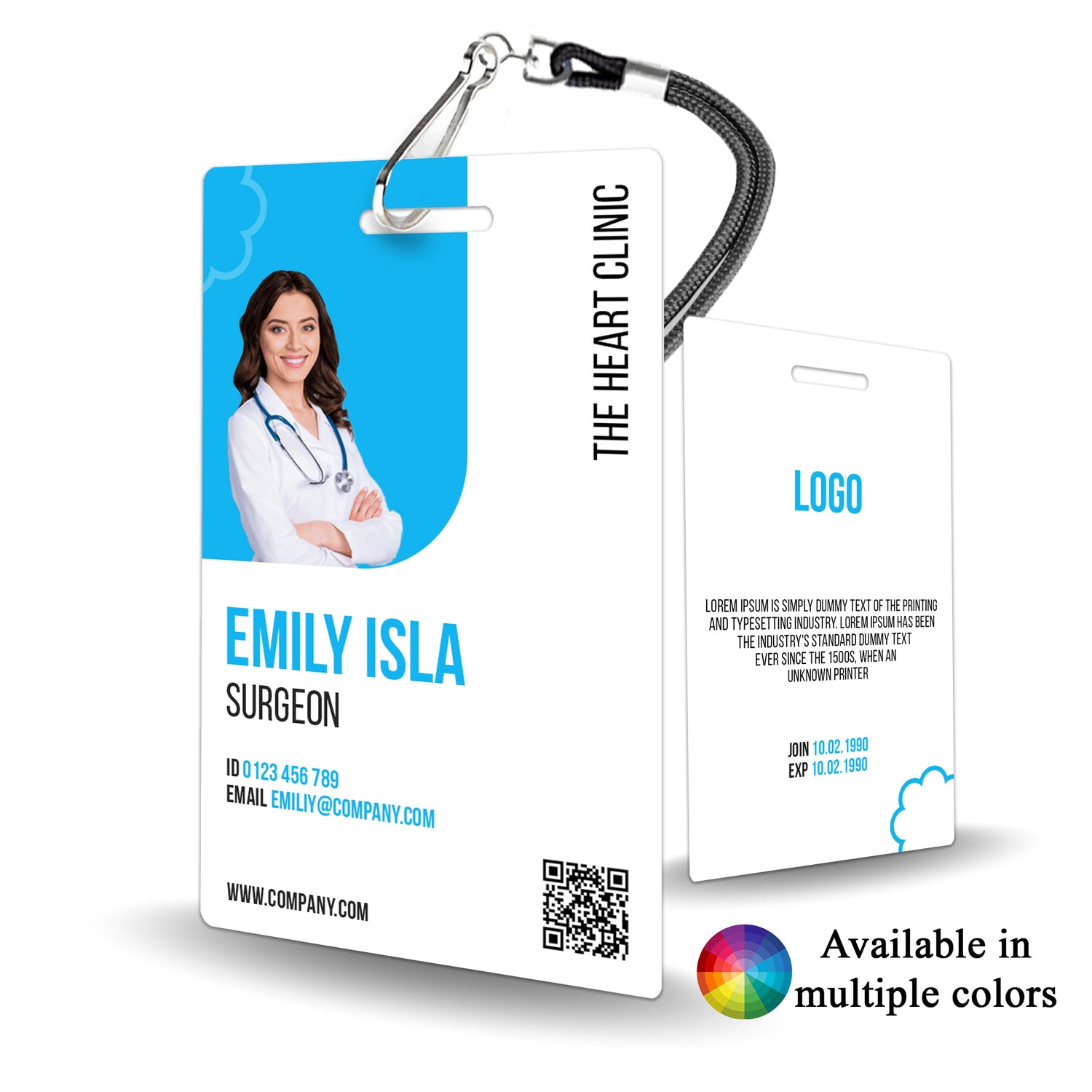Abstract Photo Color ID Badge (BACKUP) - BadgeSmith