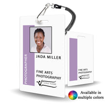 Load image into Gallery viewer, Block Color Custom Employee ID Badge - BadgeSmith
