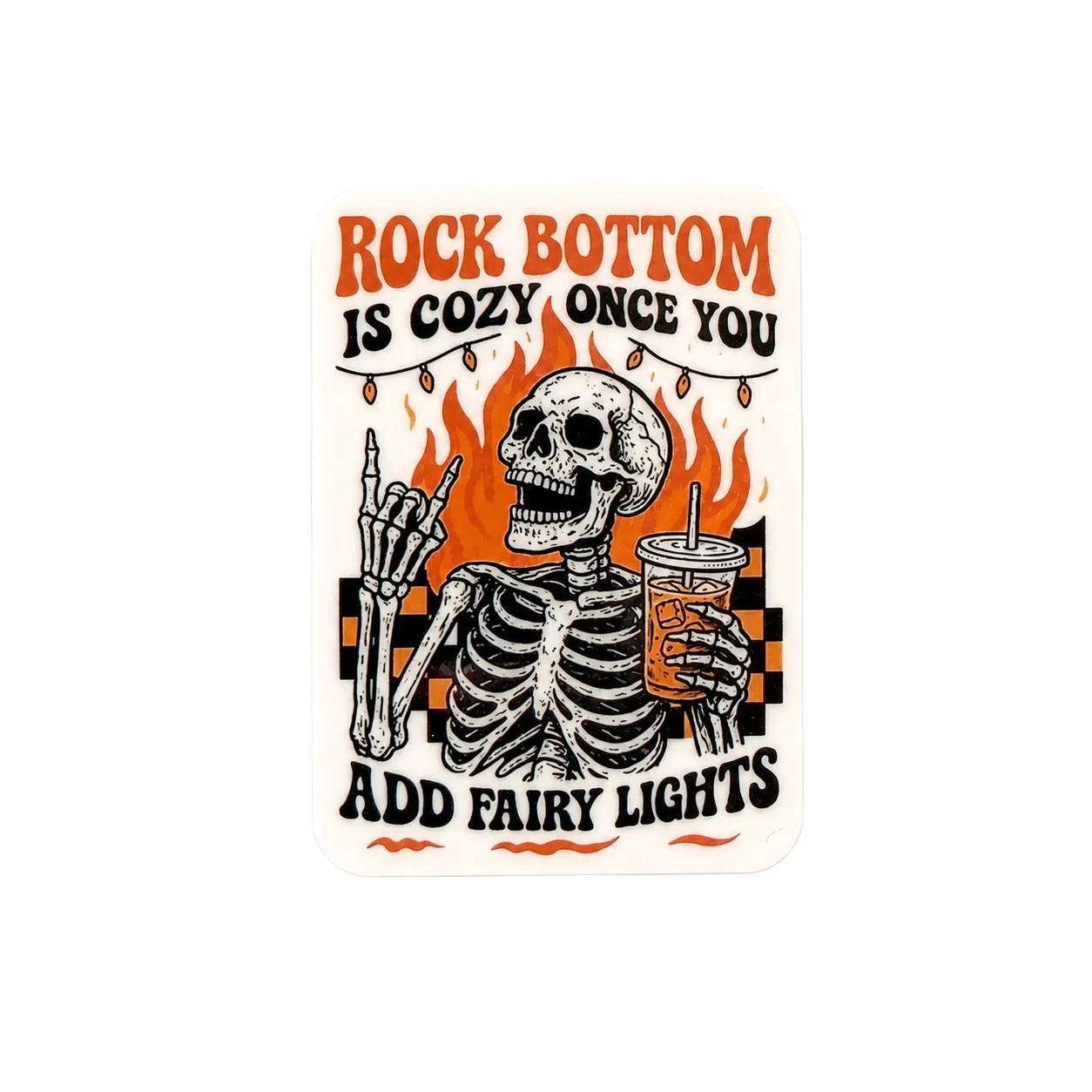 Rock Bottom Is Cozy | Plastic Add-On - BadgeSmith
