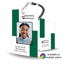 Load image into Gallery viewer, Color Block Design Custom ID Badge - BadgeSmith
