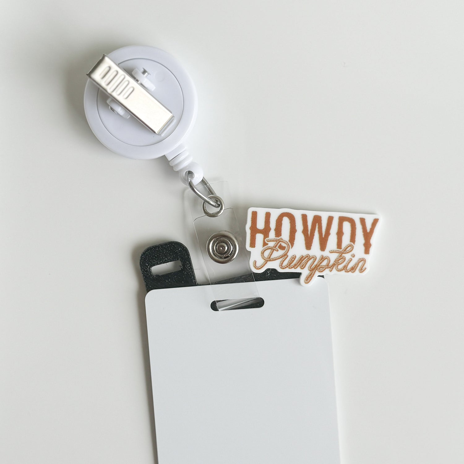 Badge Topper / CHARM COLLECTION  -  Howdy Pumpkin - Charm Only