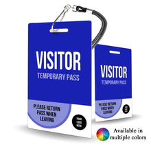 Load image into Gallery viewer, Visitor Temporary Pass Badge - Customizable ID - BadgeSmith
