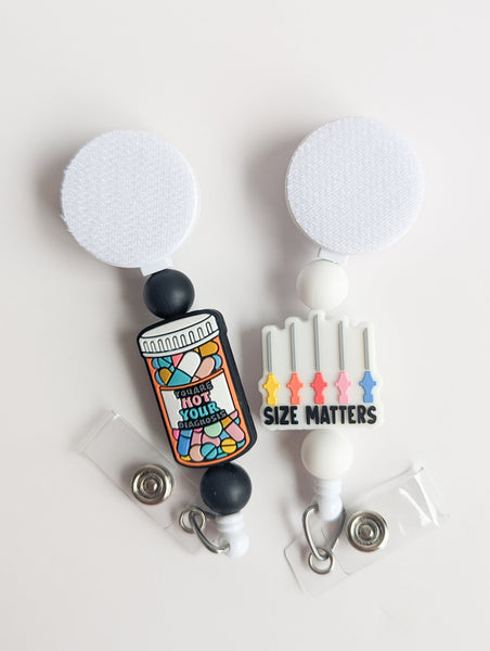 Not Your Diagnosis / Size Matters / Medical Interchangeable Badge Reel - BadgeSmith