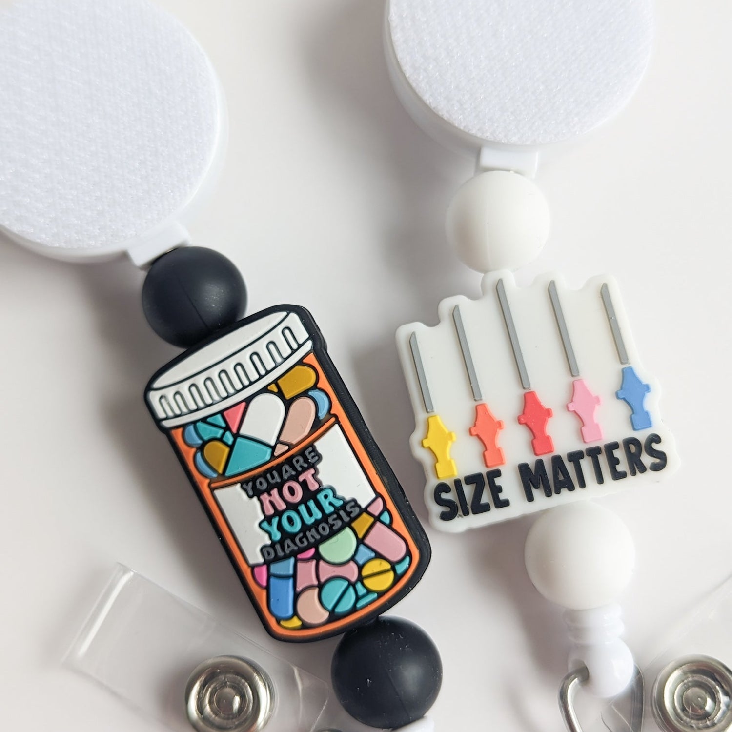 Not Your Diagnosis / Size Matters / Medical Interchangeable Badge Reel