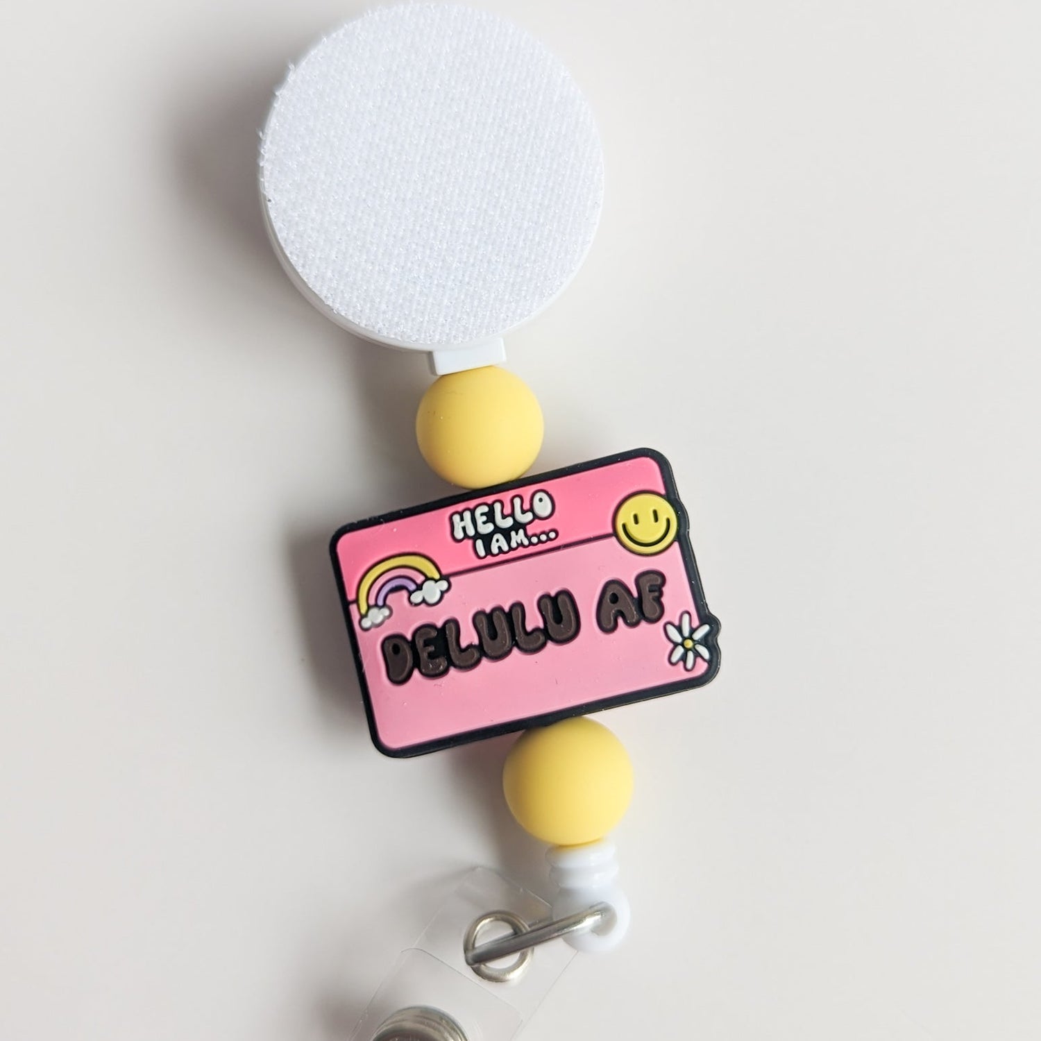 Hello I Am Delulu AF Interchangeable Badge Reel