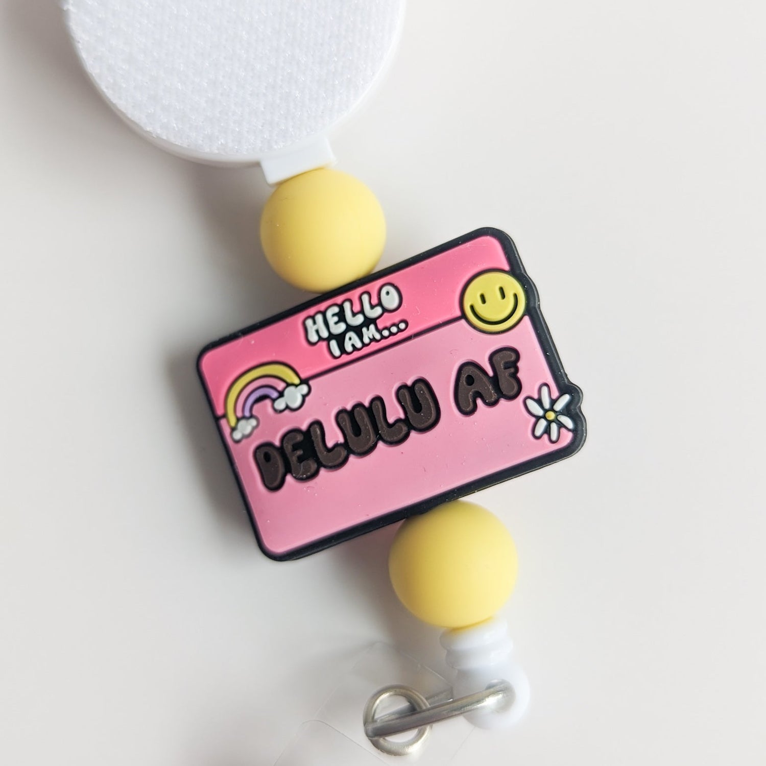 Hello I Am Delulu AF Interchangeable Badge Reel